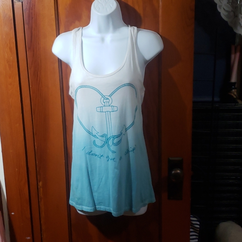 " I don't give a ship" Ombre Tank Top